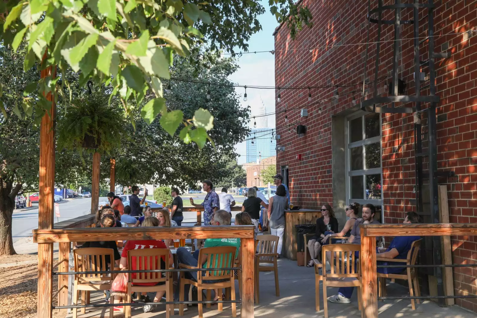 outdoor brewery patio