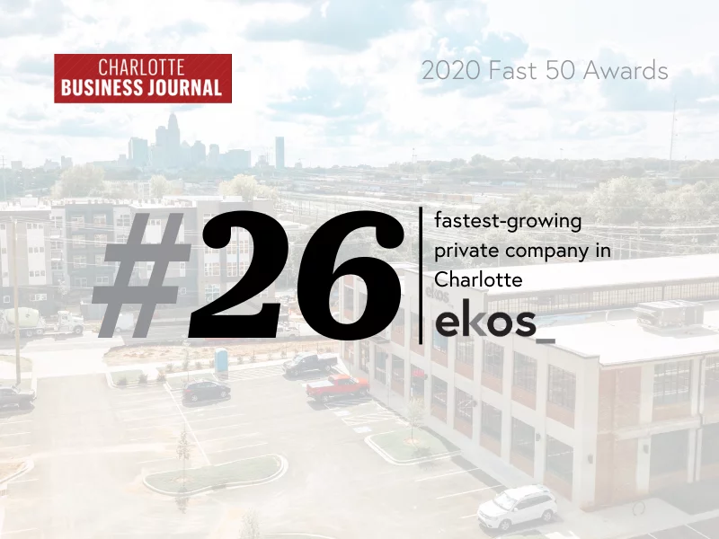 ekos ranks on charlotte business journals fast 50 list